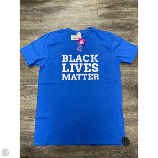 Top Short Sleeve By Cmf In Blue, Size: L