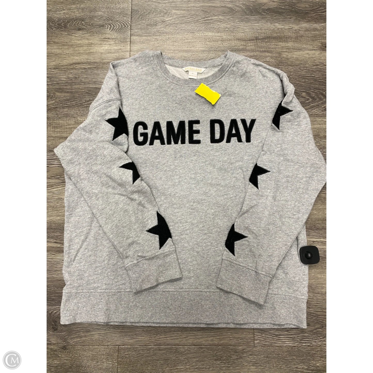 Sweatshirt Crewneck By Shiraleah In Grey, Size: L