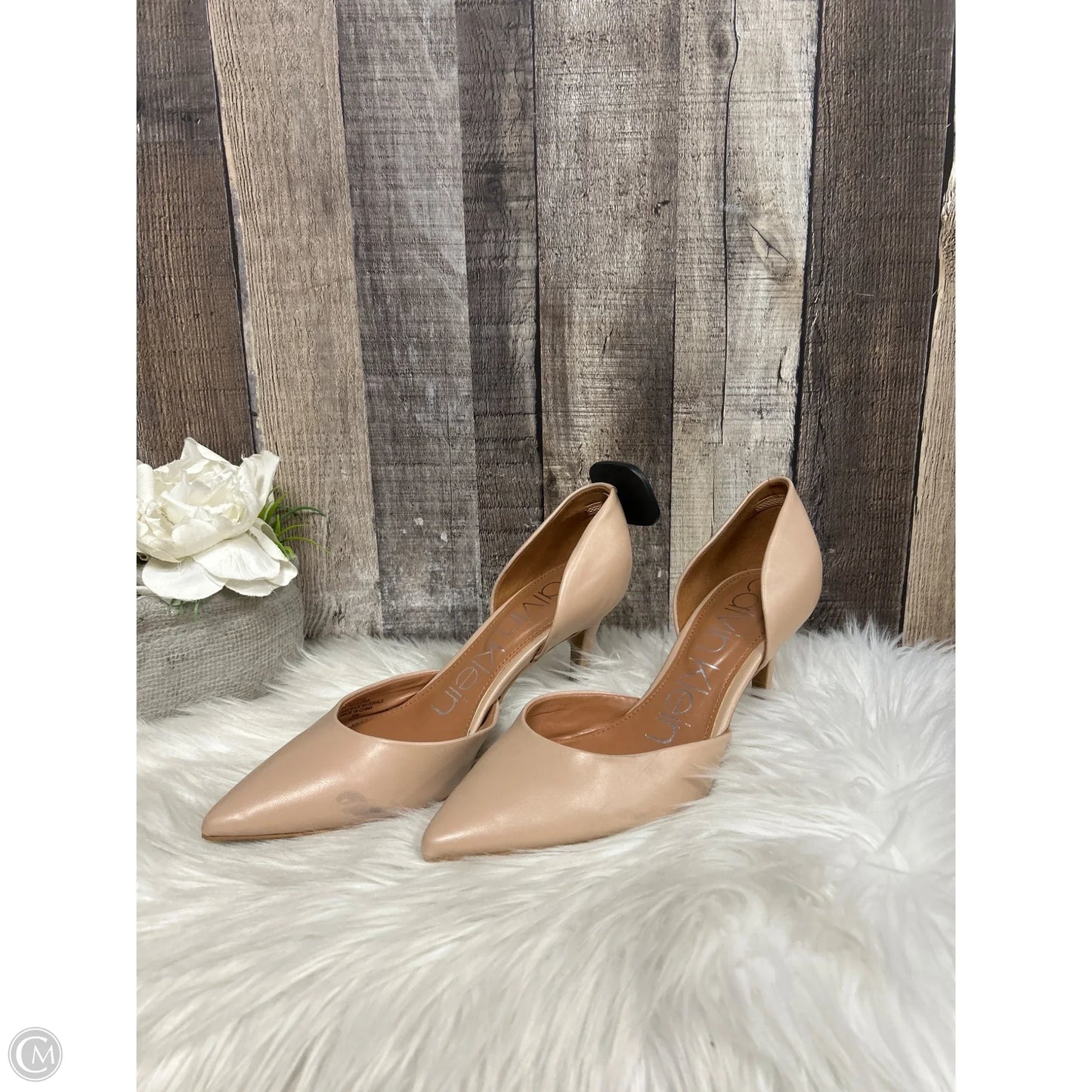Shoes Heels Stiletto By Calvin Klein In Tan, Size: 7.5