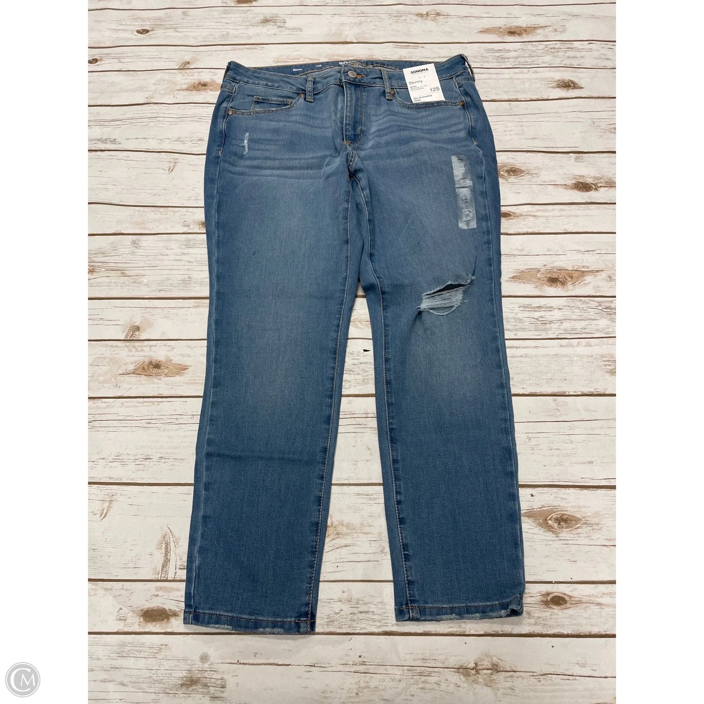 Jeans Skinny By Sonoma In Blue Denim, Size: 12