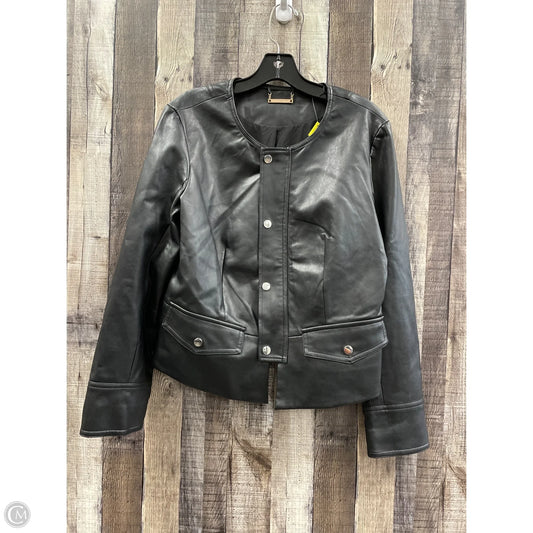 Jacket Moto By T Tahari In Black, Size: M