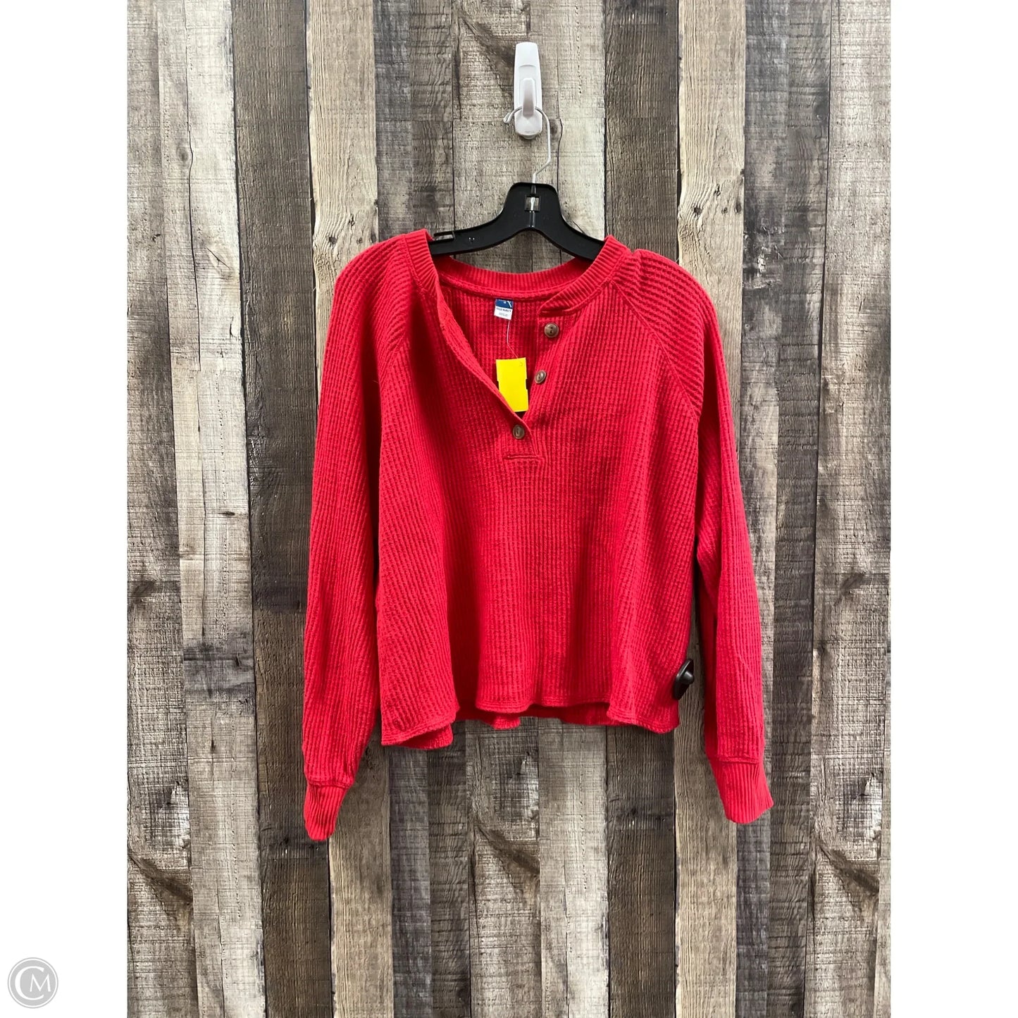 Top Long Sleeve By Old Navy In Red, Size: M