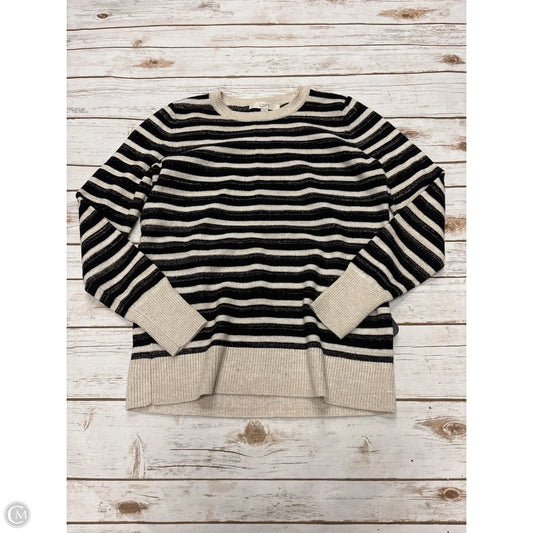 Sweater By Loft In Black & Cream, Size: M