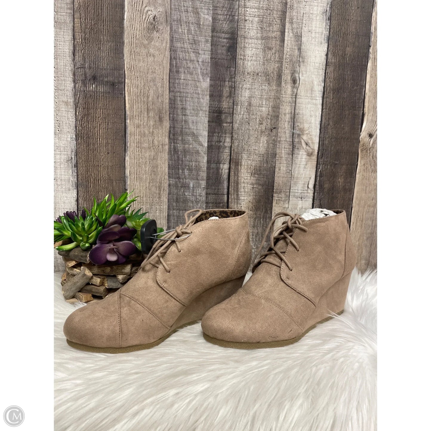 Boots Ankle Heels By Maurices In Tan, Size: 11