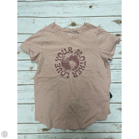 Top Short Sleeve Basic By Old Navy In Pink, Size: L