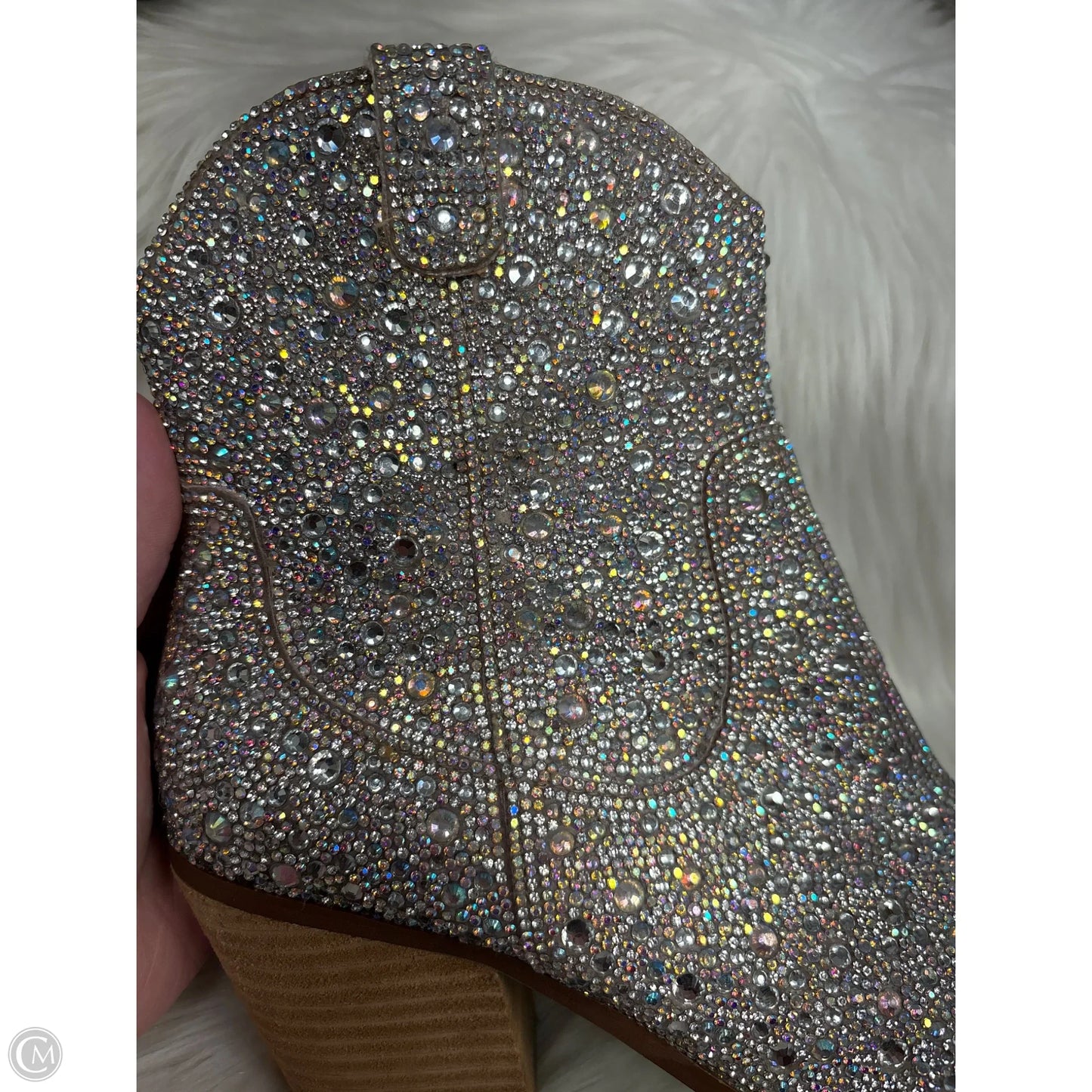 Boots Western By Betseys Boutique Shop In Silver, Size: 6.5