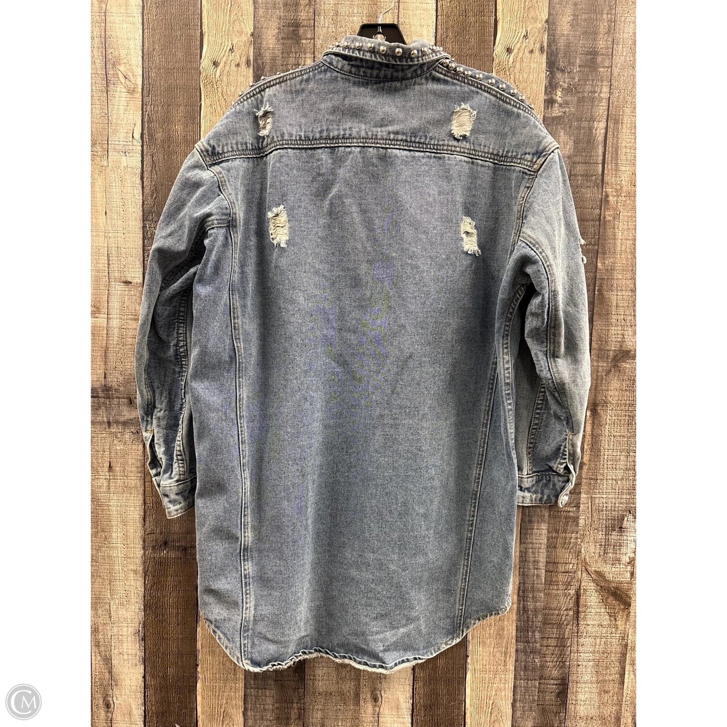 Jacket Denim By Gimmicks In Blue Denim, Size: S