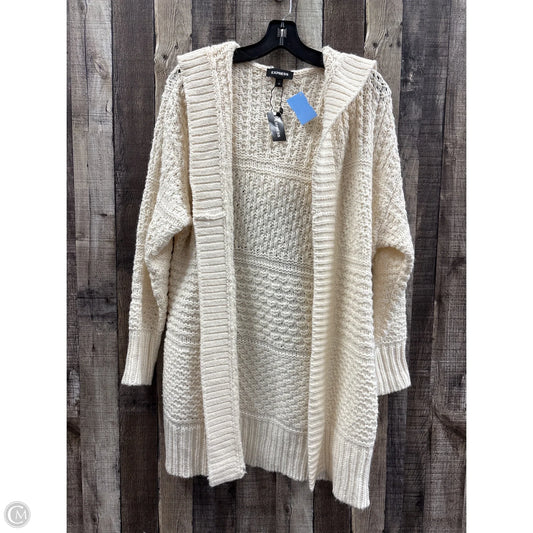 Sweater Cardigan By Express In Ivory, Size: Xs