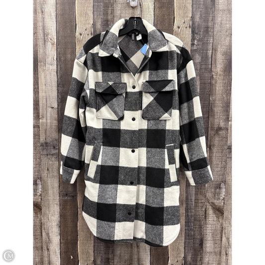 Jacket Shirt By Divided In Black & White, Size: Xxs