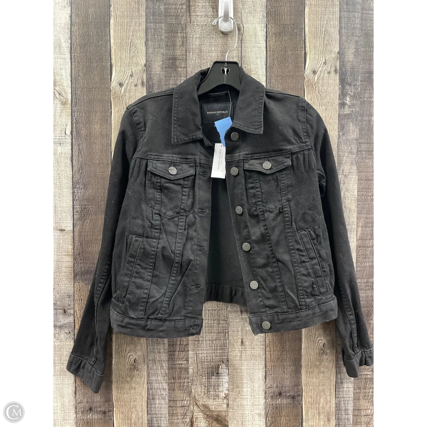 Jacket Denim By Banana Republic In Black Denim, Size: Xs