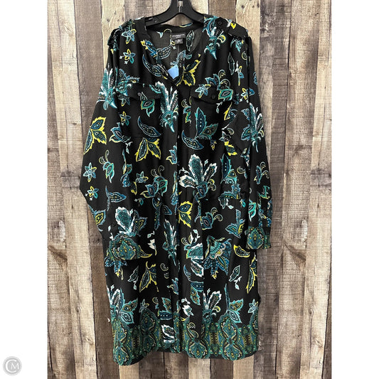 Dress Casual Midi By Liz Claiborne In Multi-colored, Size: 2x