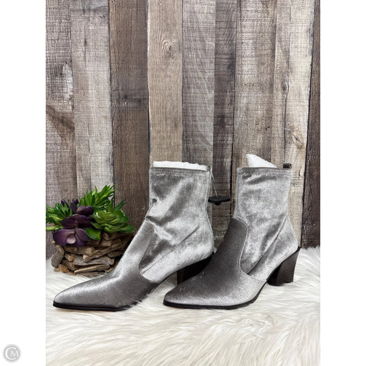 Boots Ankle Heels By Nine West In Grey, Size: 8