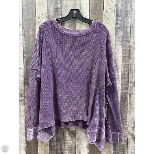 Top Long Sleeve By White Birch In Purple, Size: M