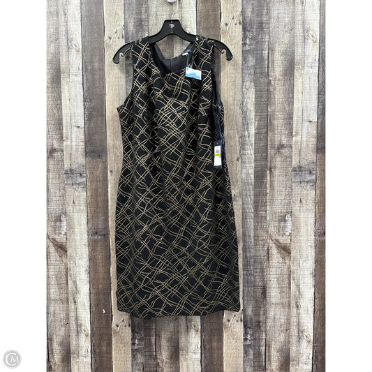 Dress Party Midi By Tommy Hilfiger In Black & Gold, Size: Xl