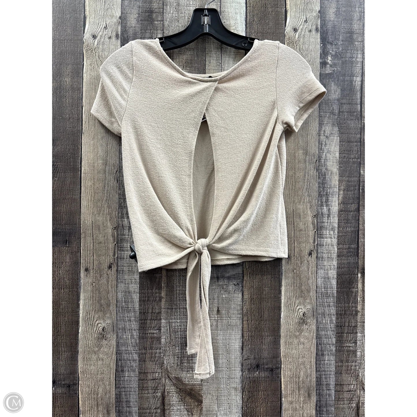 Top Short Sleeve By Alya In Tan, Size: Xxs