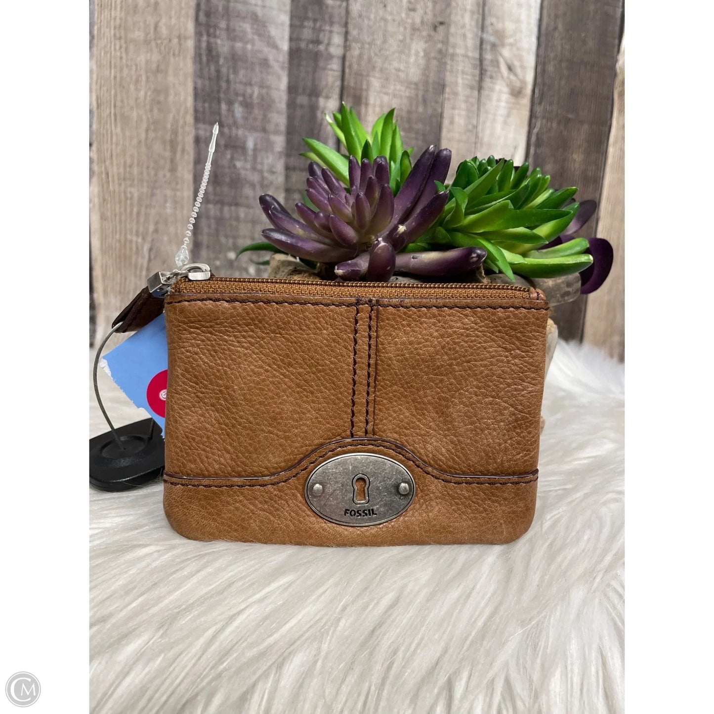 Wallet Leather By Fossil, Size: Small