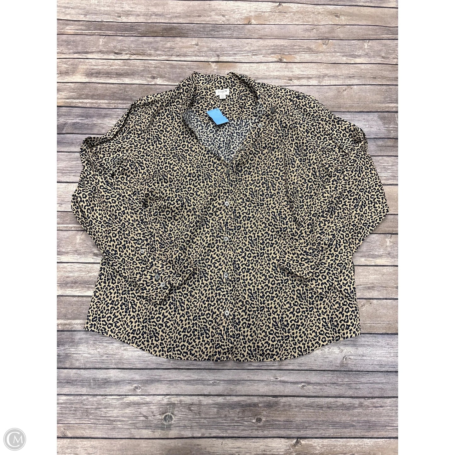 Top Long Sleeve By J. Crew In Animal Print, Size: 2x