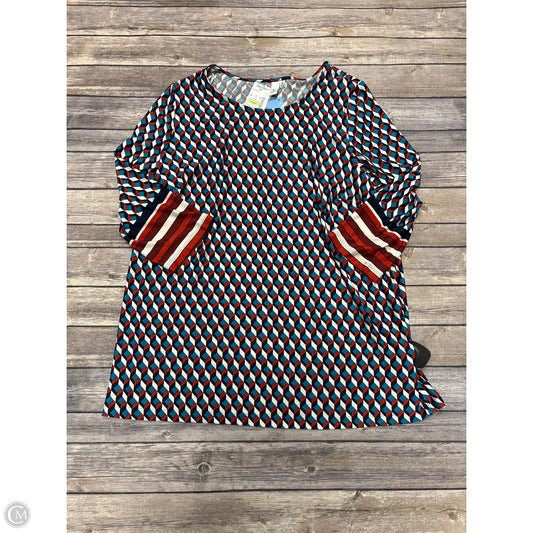 Top 3/4 Sleeve By Jules & Leopold In Multi-colored, Size: 3x