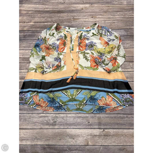 Top 3/4 Sleeve By Daniel Rainn In Multi-colored, Size: 2x