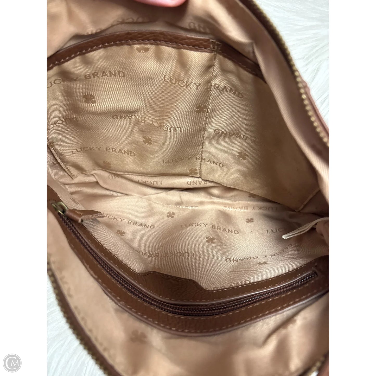 Crossbody Leather By Lucky Brand, Size: Medium