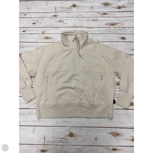 Athletic Top Long Sleeve Collar By Old Navy In Beige, Size: 2x
