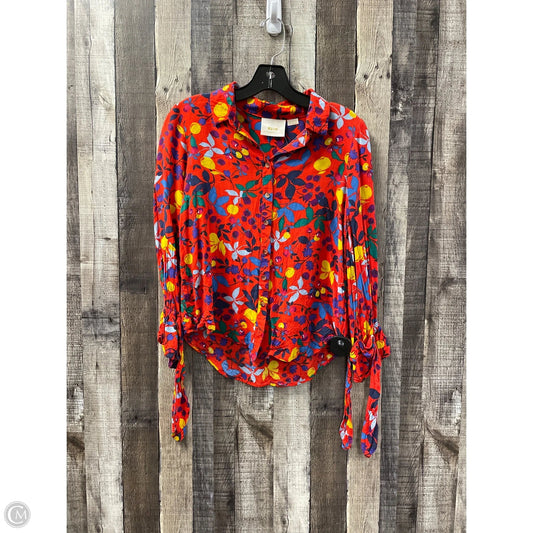 Top Long Sleeve By Maeve In Multi-colored, Size: S