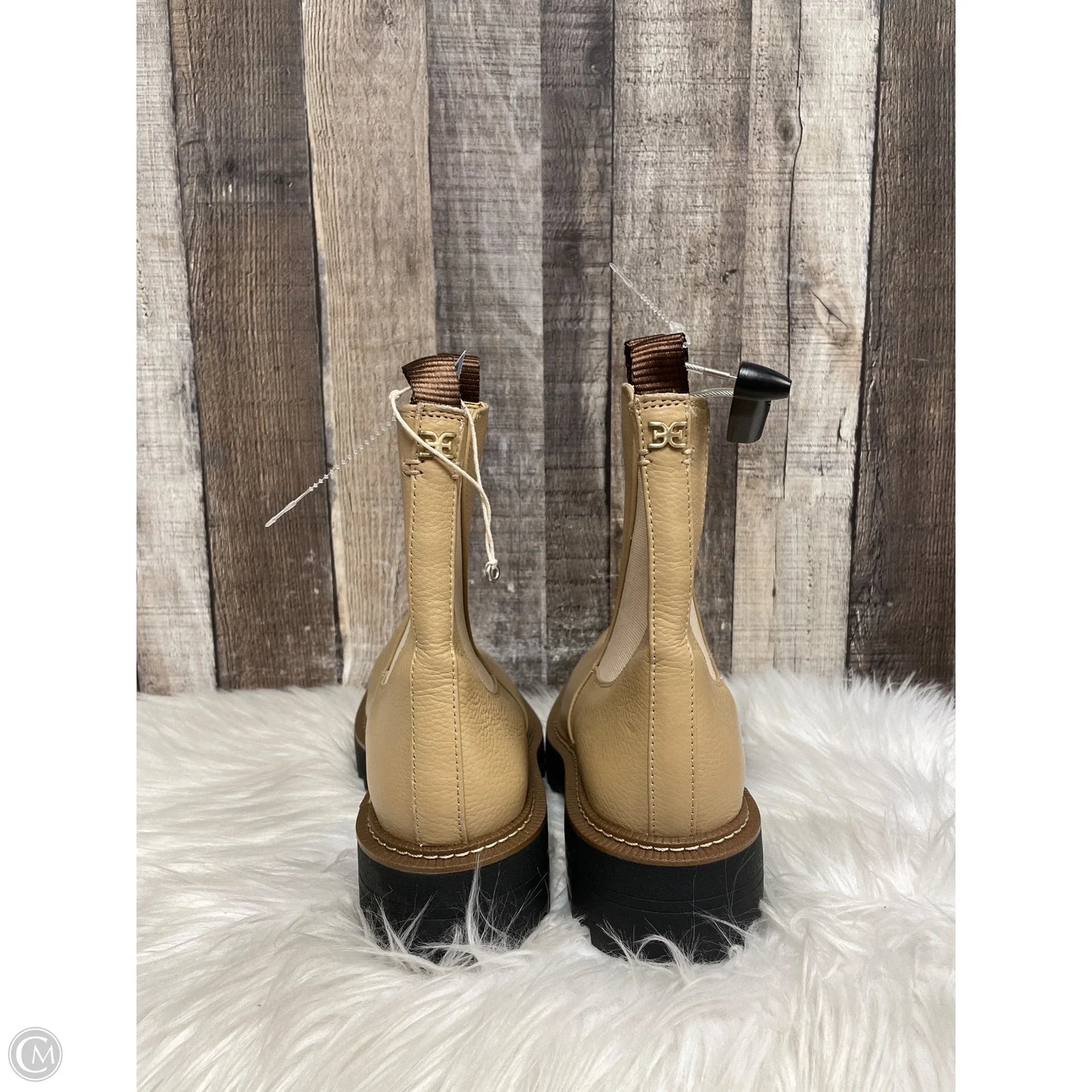 Boots Ankle Heels By Sam Edelman In Tan, Size: 10