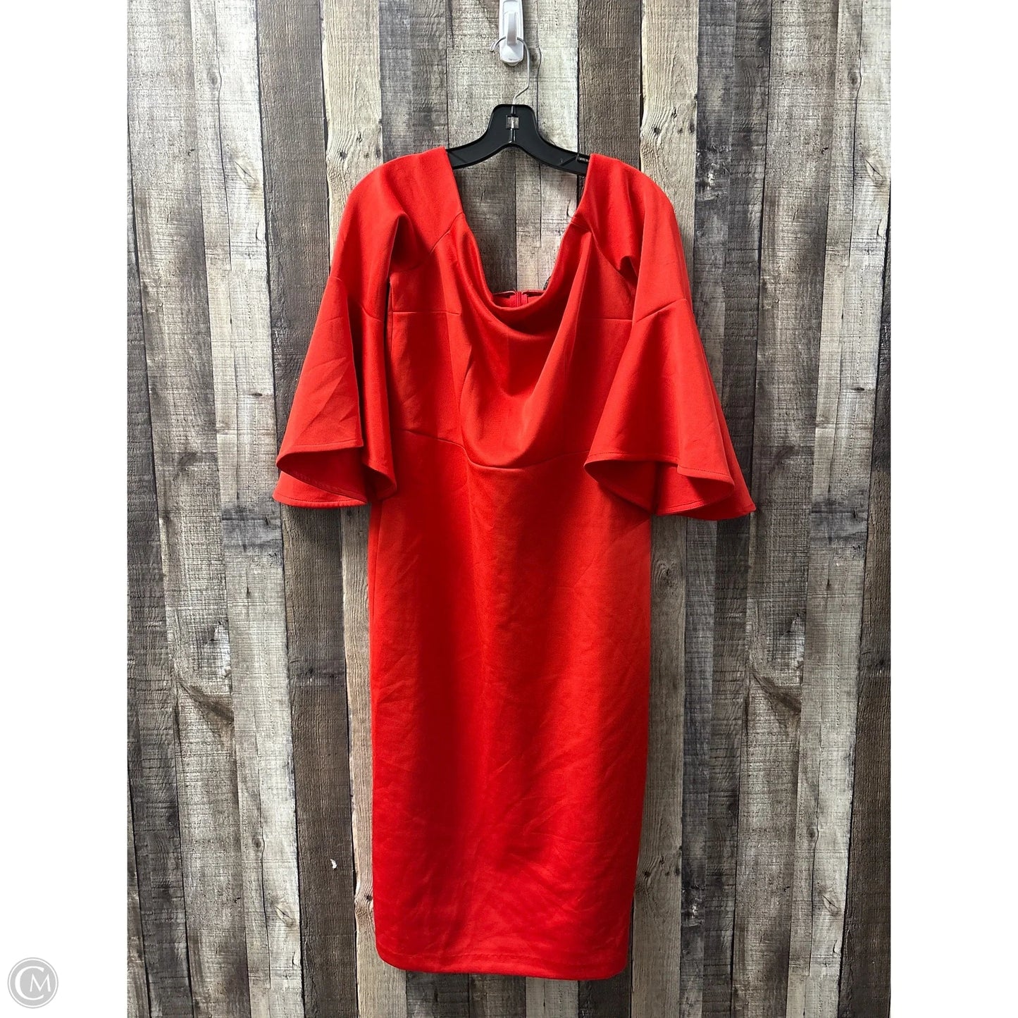 Dress Party Midi By Eloquii In Red, Size: Xl