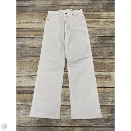 Jeans Straight By Ag Jeans In White Denim, Size: 2