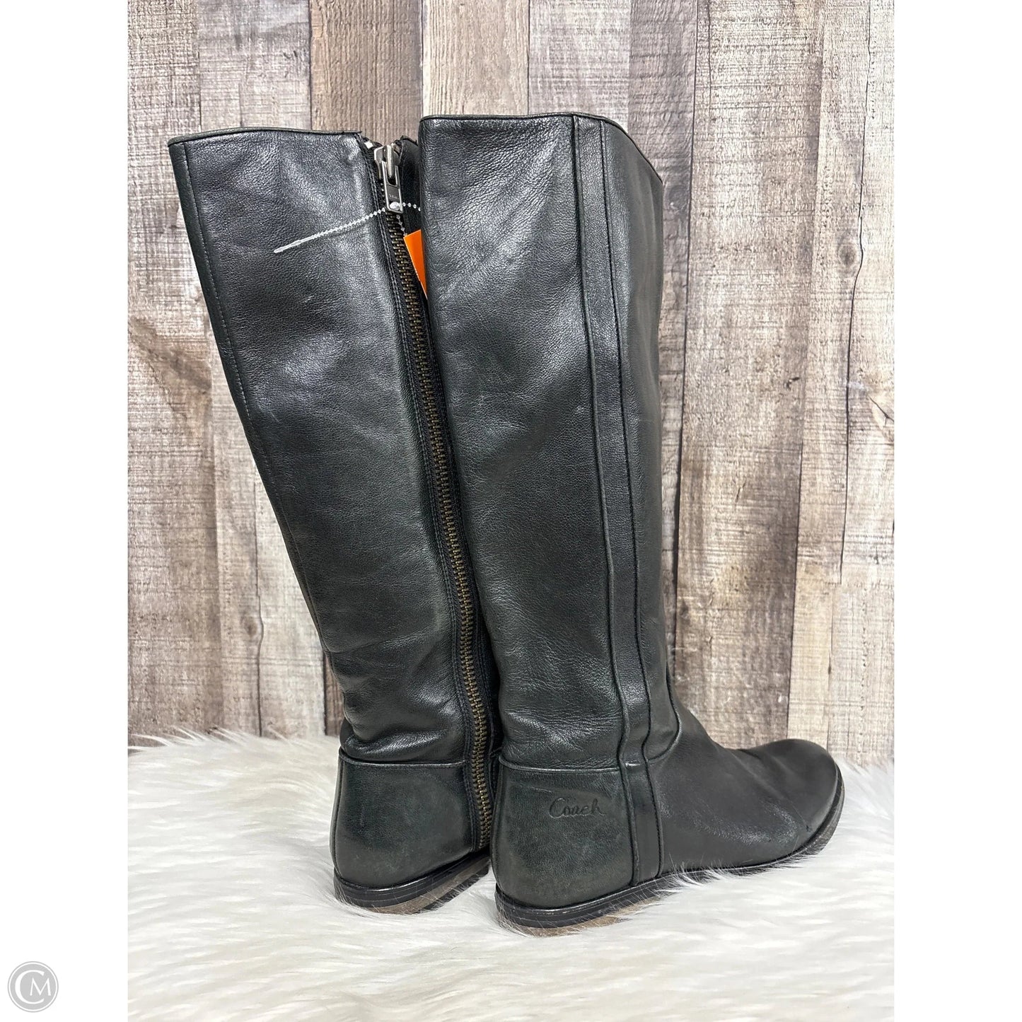 Boots Designer By Coach In Black, Size: 8