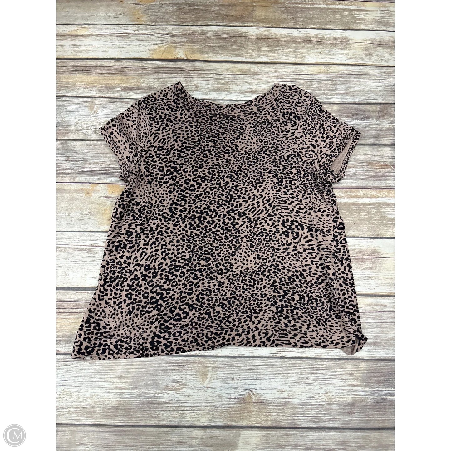 Top Short Sleeve By Loft In Animal Print, Size: M