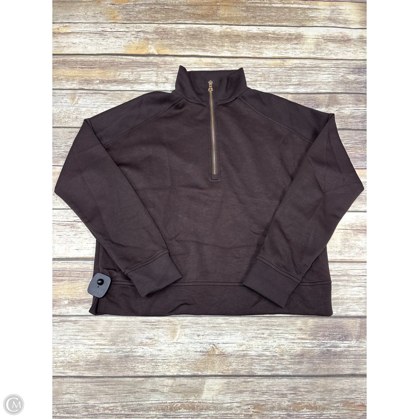 Top Long Sleeve By Cable And Gauge In Brown, Size: M