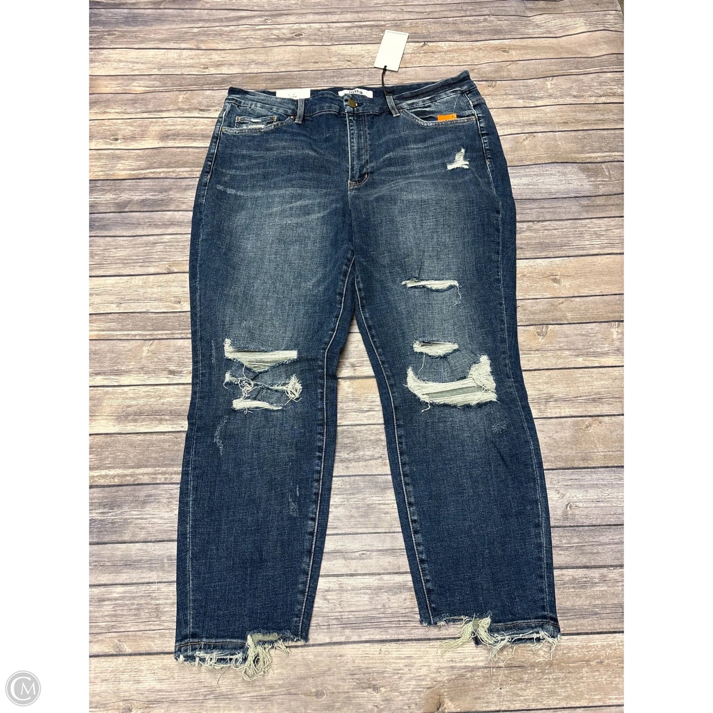 Jeans Straight By Cme In Blue Denim, Size: 18