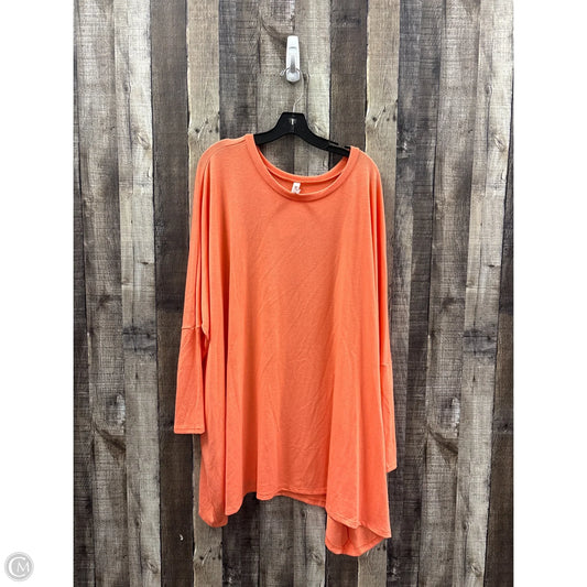Tunic Long Sleeve By Zenana Outfitters In Orange, Size: 1x