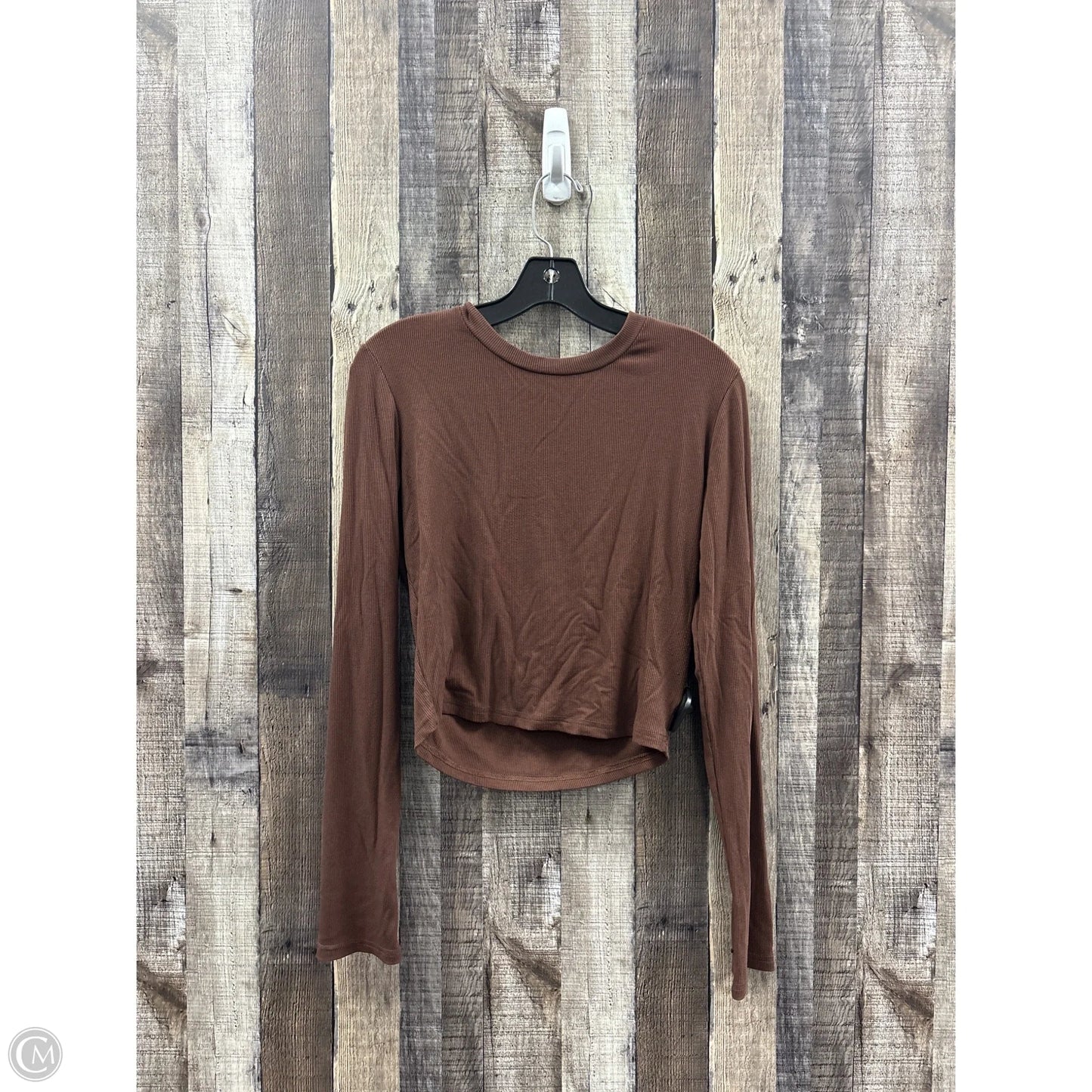 Top Long Sleeve By Cmf In Brown, Size: Xl