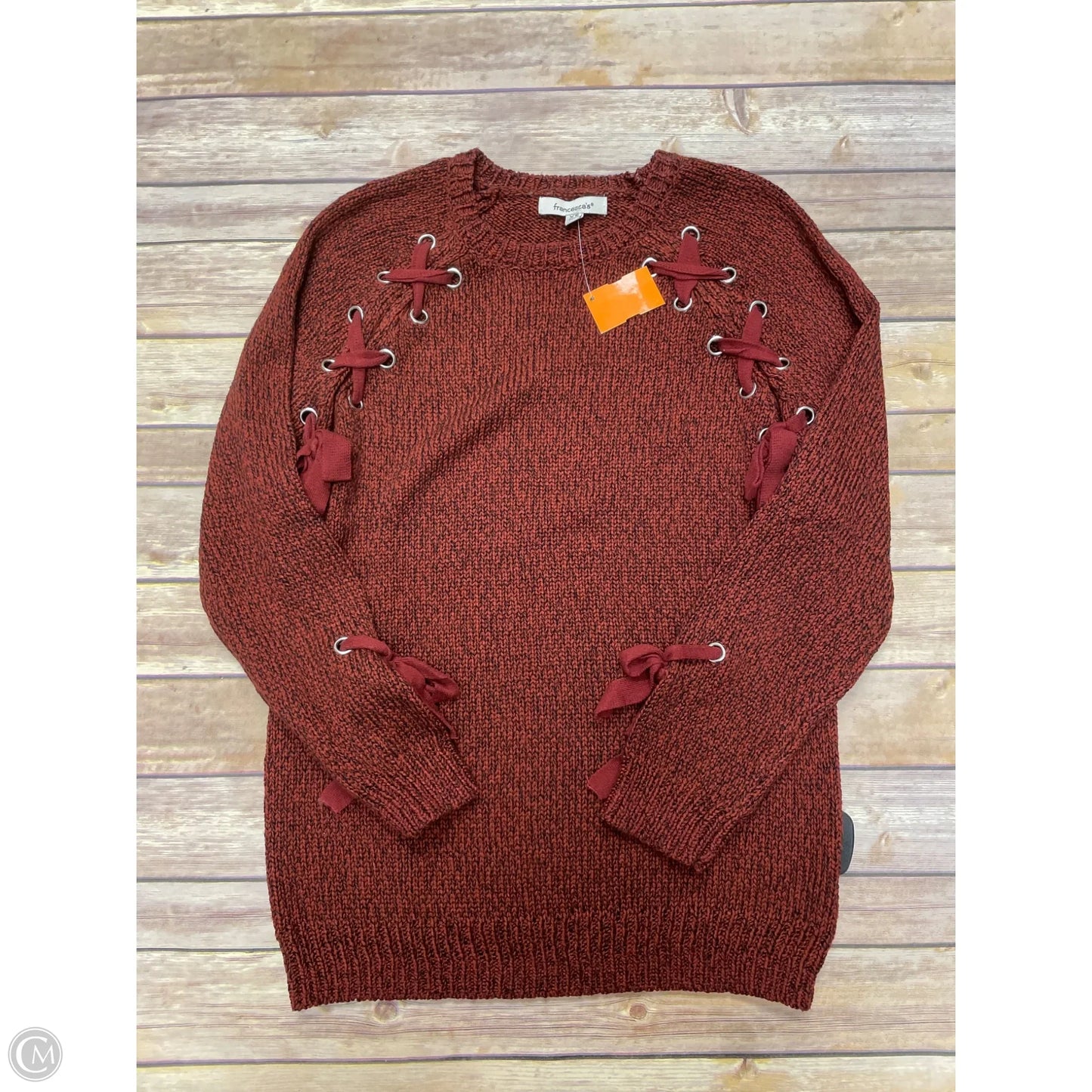 Sweater By Francesca's In Maroon, Size: Xs