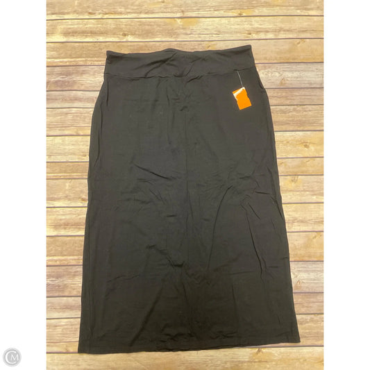 Skirt Midi By Eileen Fisher In Black, Size: L