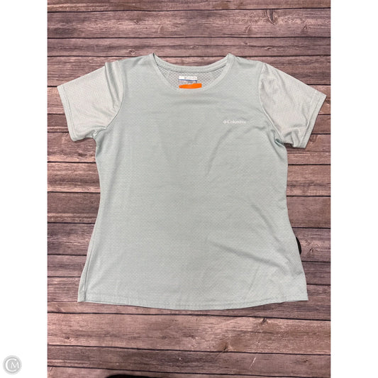 Athletic Top Short Sleeve By Columbia In Green, Size: L