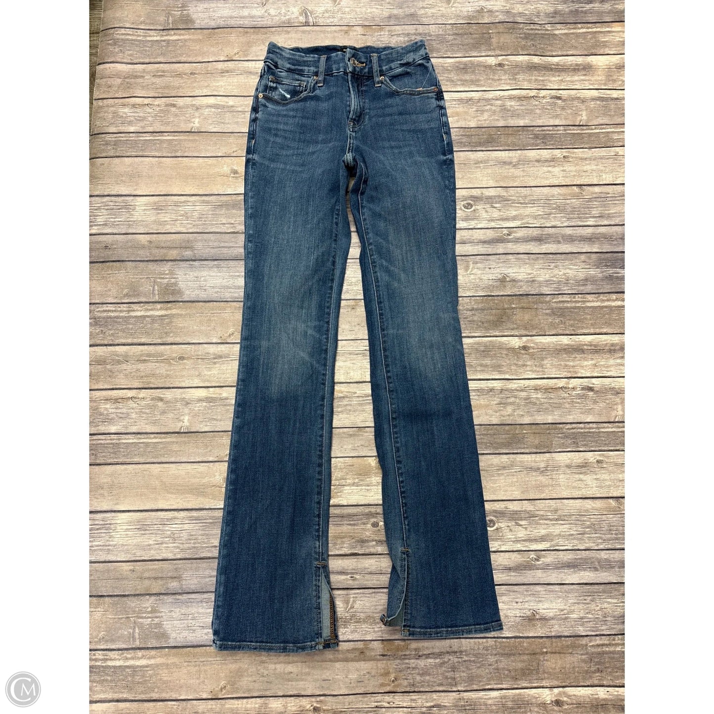 Jeans Boot Cut By Express In Blue Denim, Size: 0