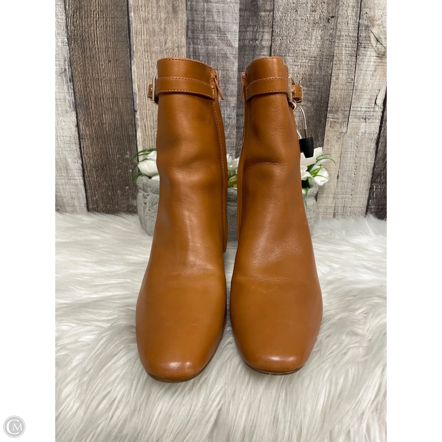 Boots Ankle Heels By Cmc In Brown, Size: 7