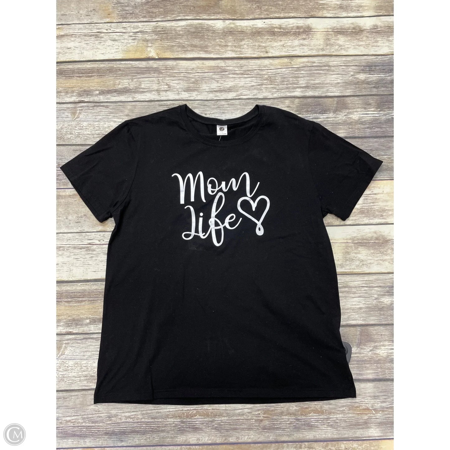 Top Short Sleeve By Cmf In Black & White, Size: Xl