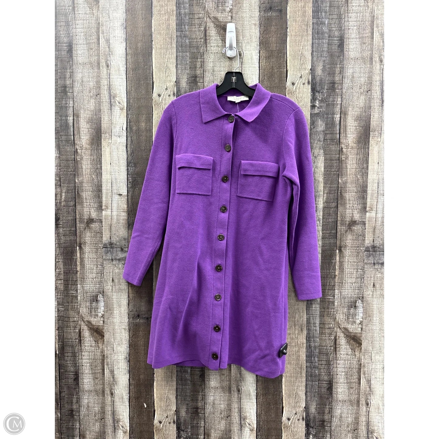 Dress Casual Midi By Loft In Purple, Size: S