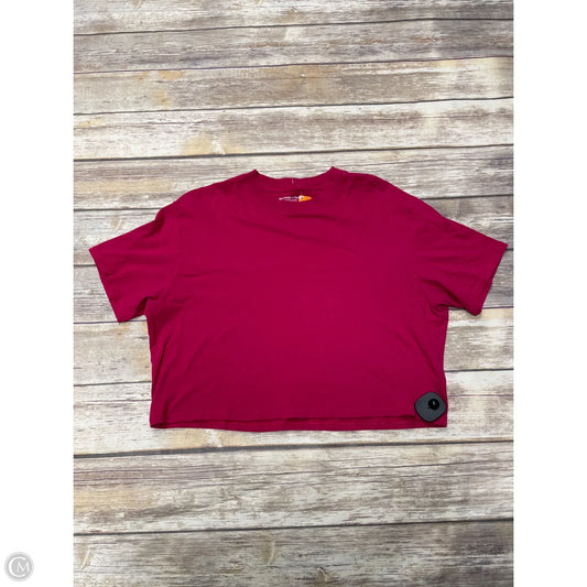 Top Short Sleeve By Abercrombie And Fitch In Pink, Size: M