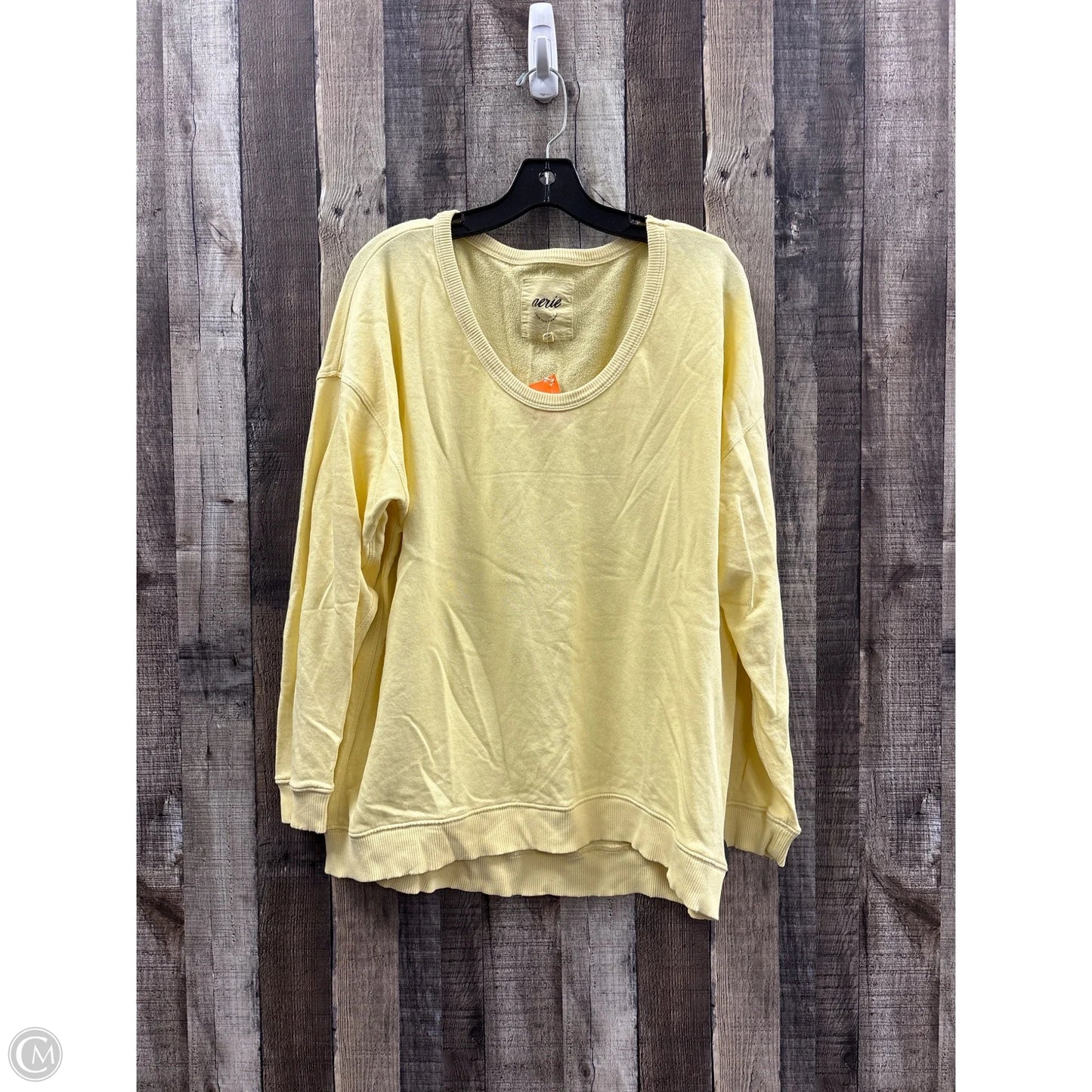 Top Long Sleeve By Aerie In Yellow, Size: Xs