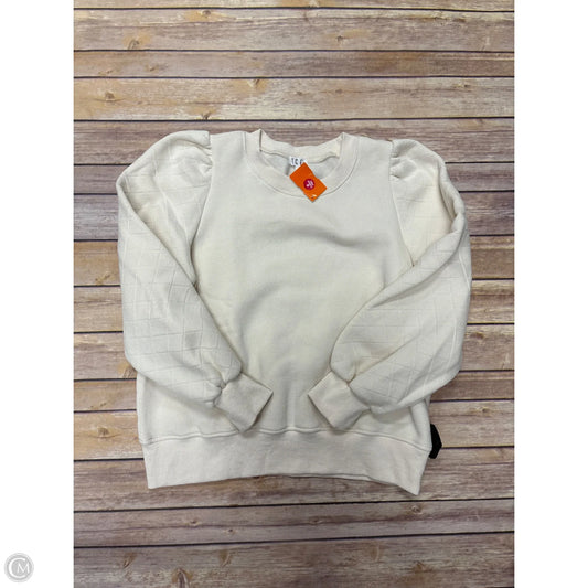 Sweatshirt Crewneck By Tcec In Ivory, Size: L