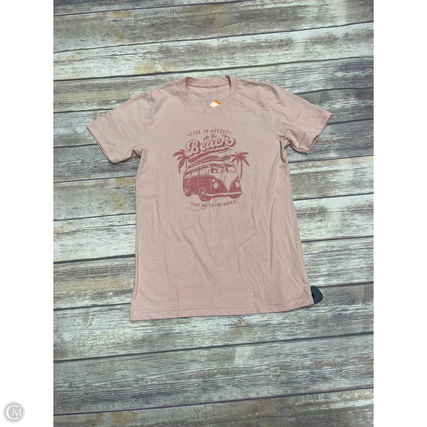 Top Short Sleeve By Cupio In Peach, Size: M