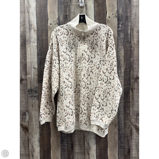 Top Long Sleeve By Aerie In Animal Print, Size: L