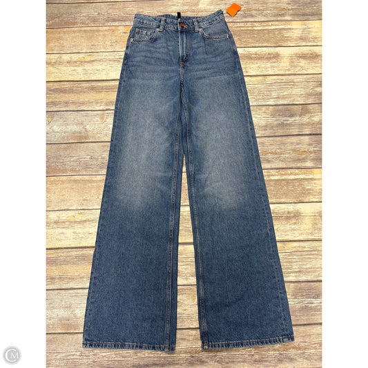 Jeans Wide Leg By Divided In Blue Denim, Size: 0