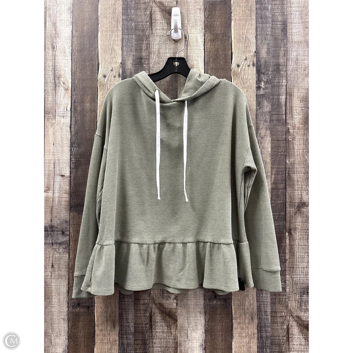 Sweatshirt Hoodie By Wishlist In Green, Size: M