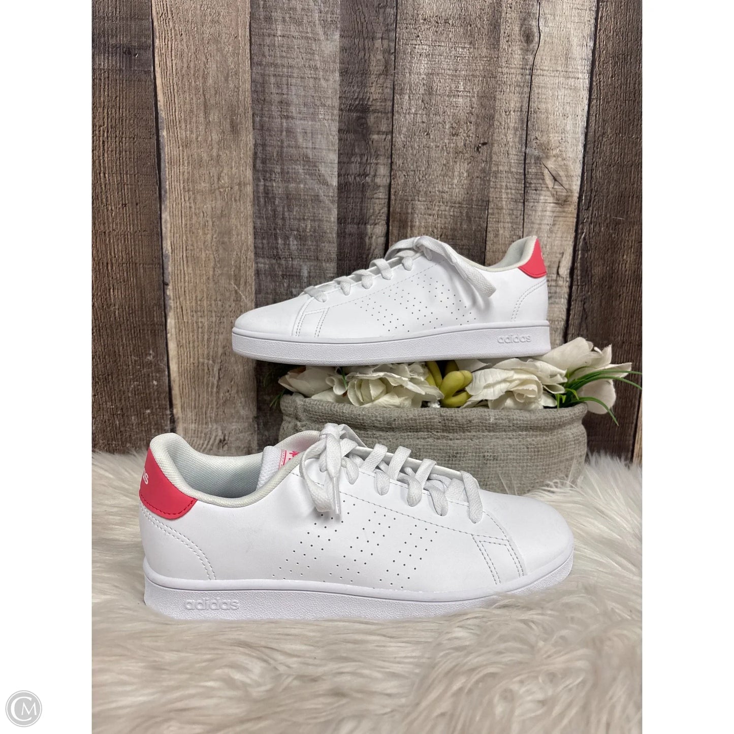 Shoes Athletic By Adidas In White, Size: 5.5